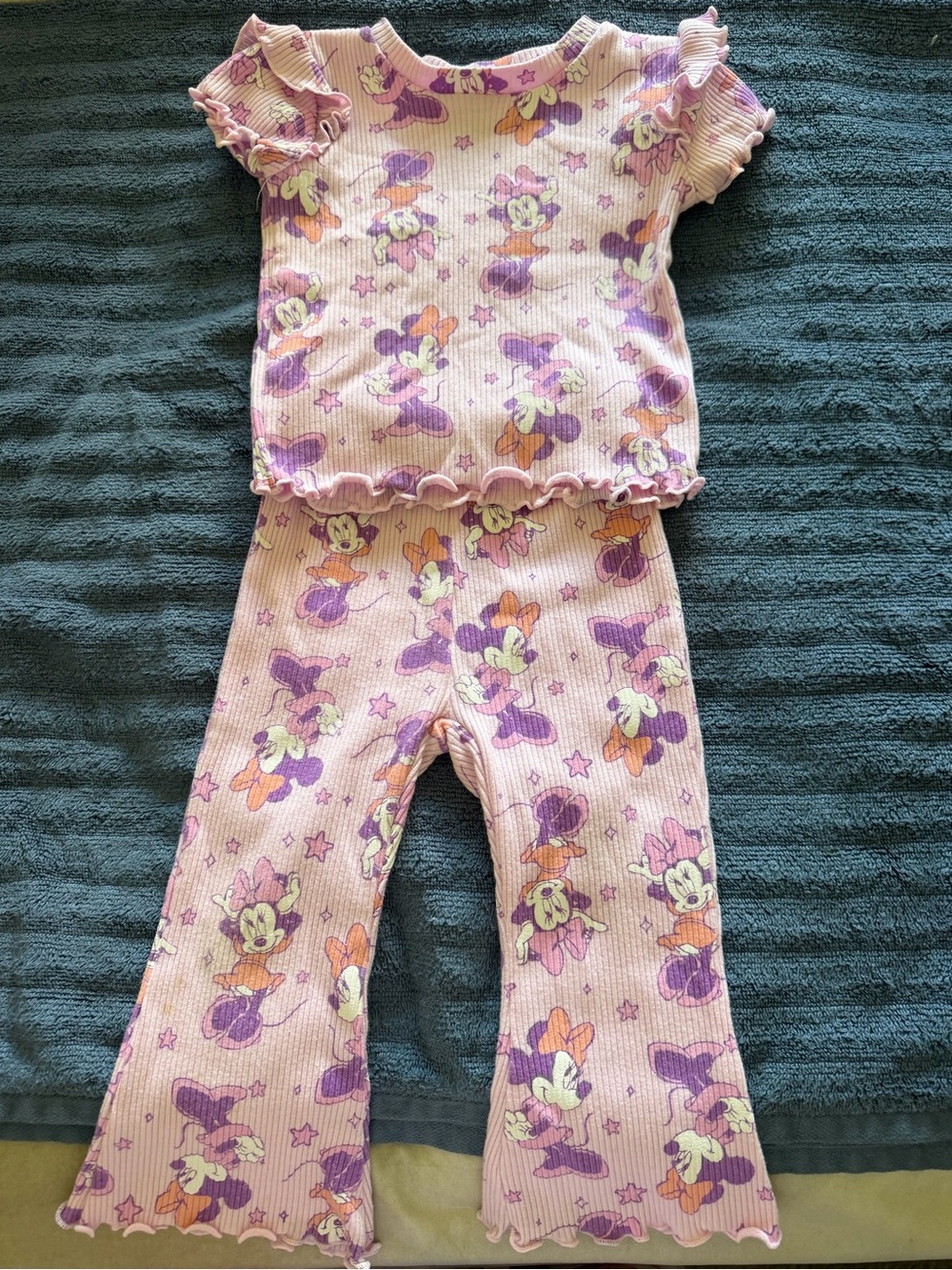 Minnie Mouse Baby Girl 2-Piece Pink Outfit Set